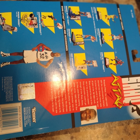 Vintage 1993 Kenner Shaq Attaq Shaquille O'Neal Overhead Smash Action Figure - Picture 4 of 4